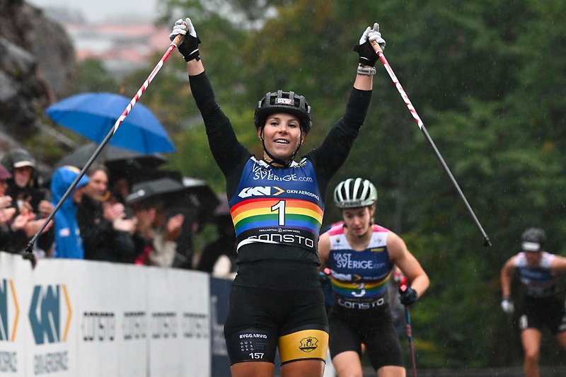 Johanna Hagström vann sprinten i Trollhättan.