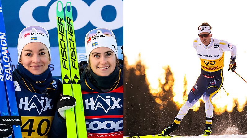 Moa Ilar och Ebba Andersson bjuder på svensk dubbel i 10 kilometer i fristil i Trondheim. FOTO:MAXIM THORE/BILDBYRÅN